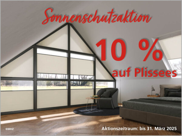 10 % auf Plissees